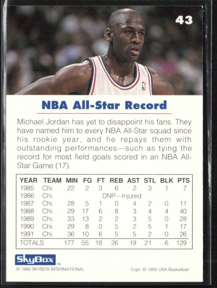 Michael Jordan 1992 SkyBox USA #43 USA