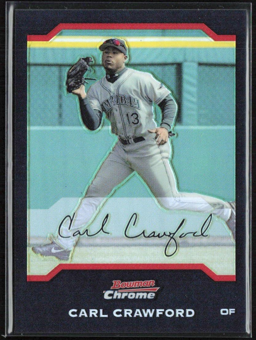Carl Crawford 2004 Bowman Chrome Refractor #56 Tampa Bay Devil Rays