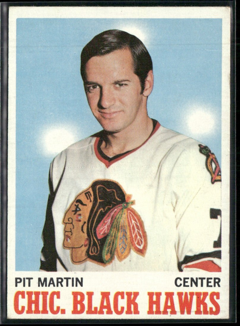 Pit Martin 1970 Topps #18 Chicago Blackhawks