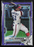 Yoelqui Cespedes 2021 Bowman Chrome Purple Shimmer Refractor /250 #BCP-176