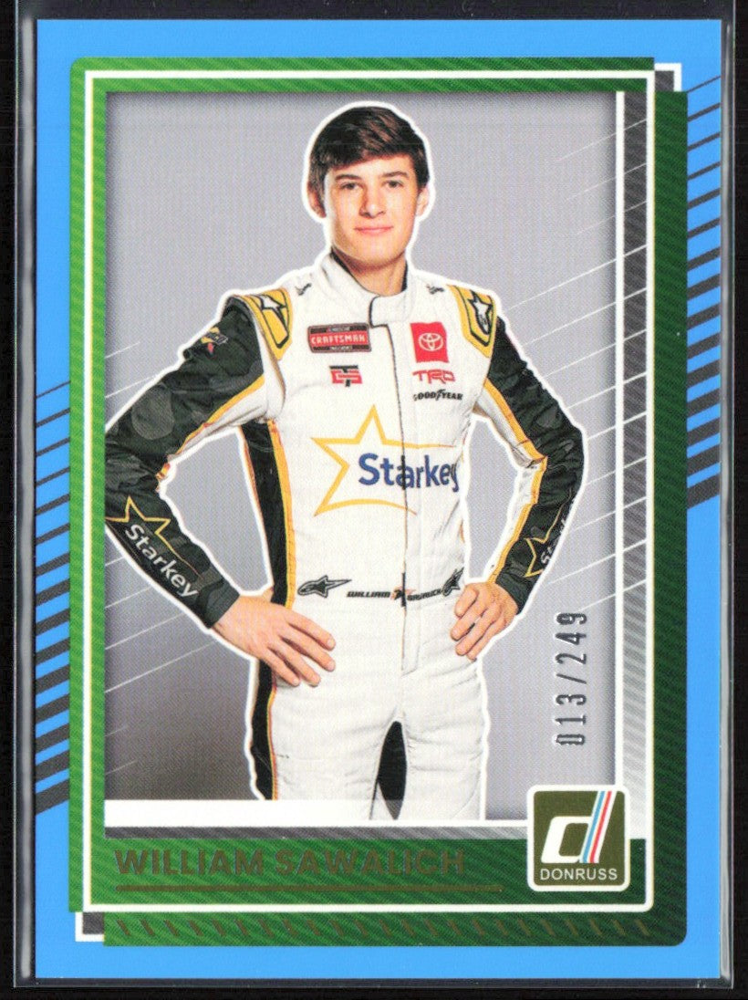 William Sawalich 2025 Donruss Carolina Blue /249 #48 Joe Gibbs Racing