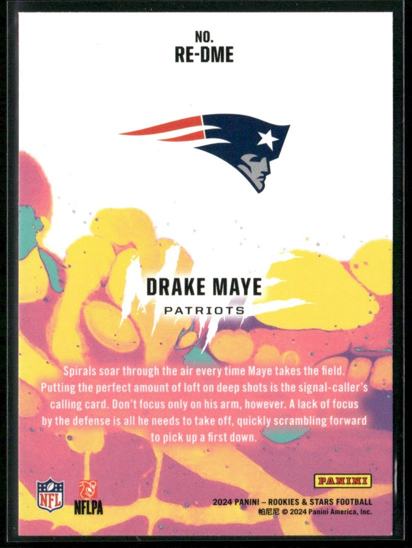 Drake Maye 2024 Panini Rookies & Stars RC #RE-DME New England Patriots