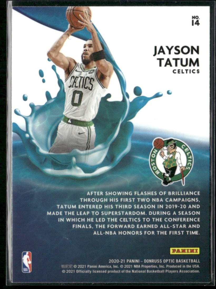 Jayson Tatum 2021 Donruss Optic Splash! #14 Boston Celtics