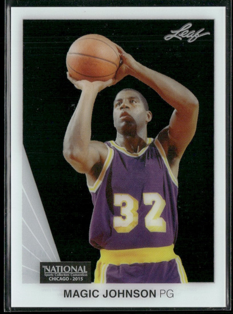 Magic Johnson 2015 Leaf National #MJ1 Los Angeles Lakers