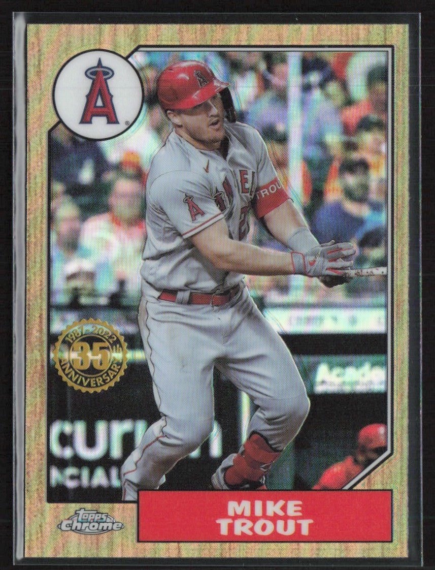 Mike Trout 2022 Topps Chrome 1987 Topps #87BC-1 Los Angeles Angels