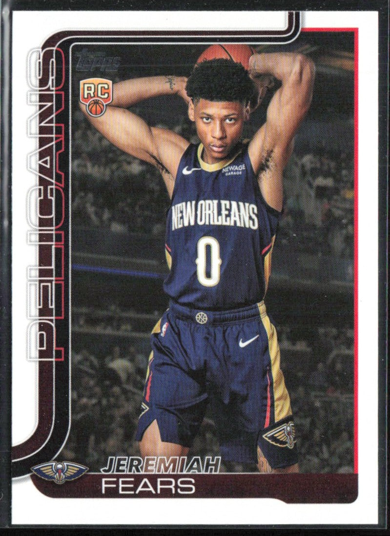 Jeremiah Fears 2025 Topps RC #207 New Orleans Pelicans