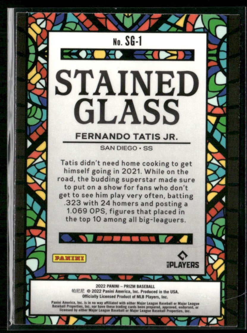 Fernando Tatis Jr. 2022 Panini Prizm Stained Glass #SG-1 San Diego Padres