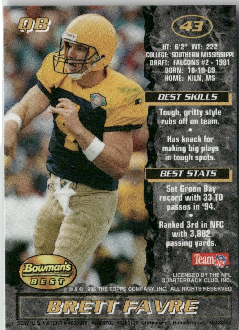 Brett Favre 1995 Bowman's Best #43