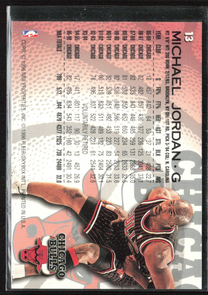 Michael Jordan 1996 Fleer #13 Chicago Bulls