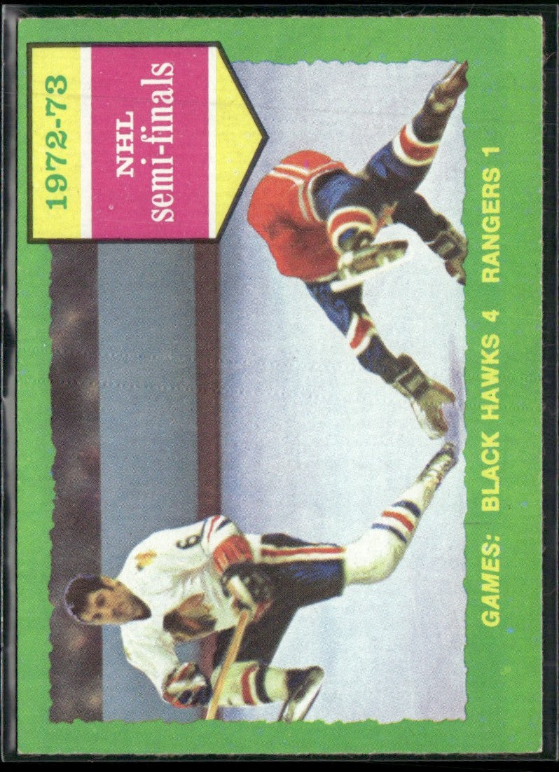 Blackhawks vs. Rangers Hull 1972 O-Pee-Chee #196 Chicago Black Hawks