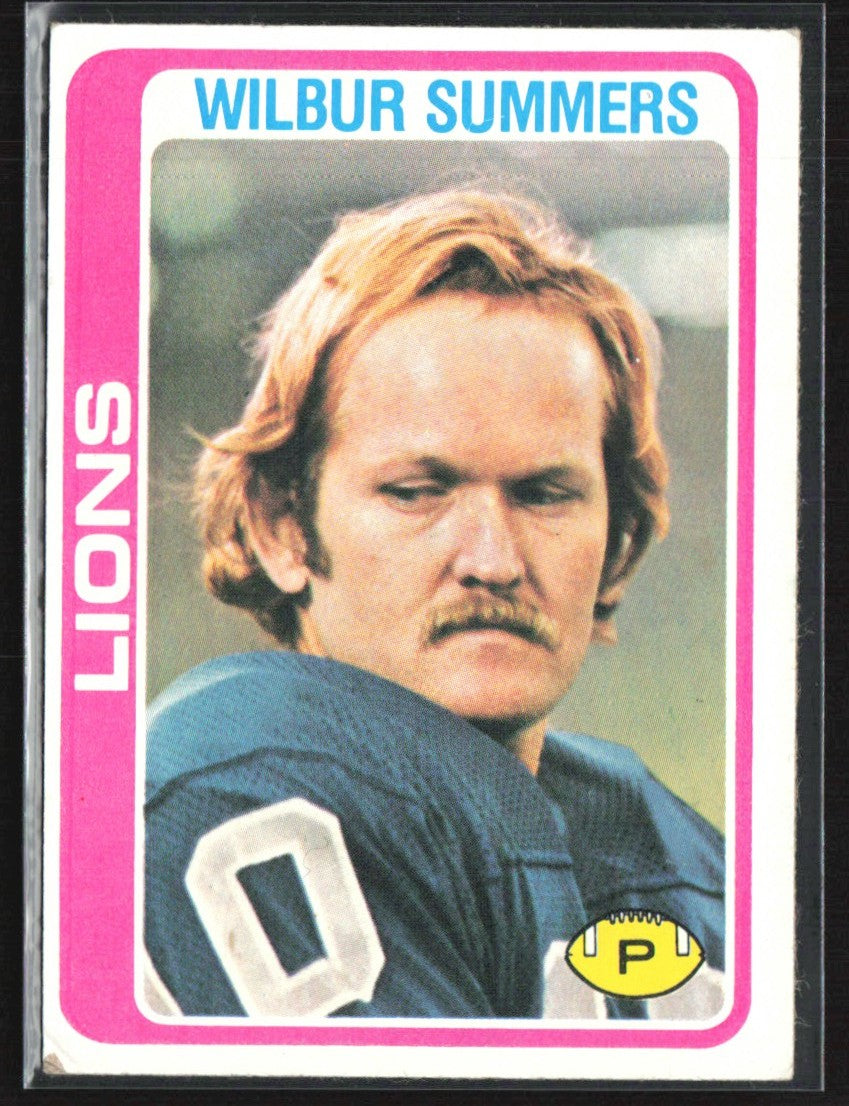 Wilbur Summers 1978 Topps RC #447 Detroit Lions