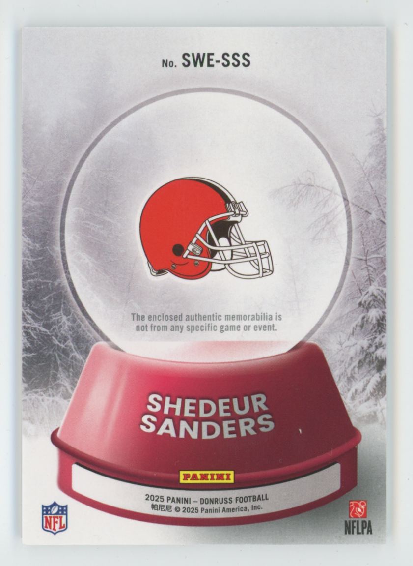 Shedeur Sanders 2025 Donruss Rookie RC Sweater #SWE-SSS Cleveland Browns
