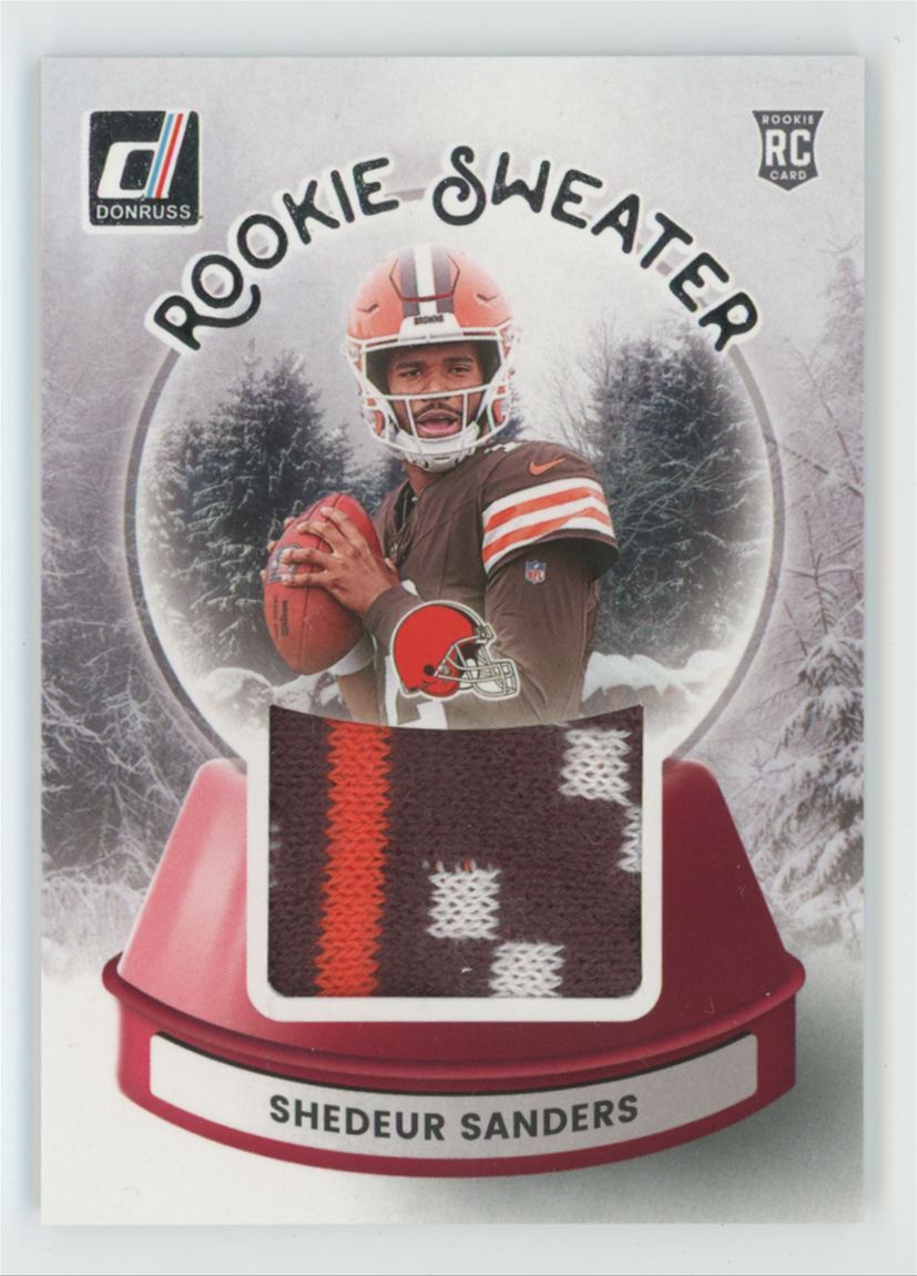 Shedeur Sanders 2025 Donruss Rookie RC Sweater #SWE-SSS Cleveland Browns
