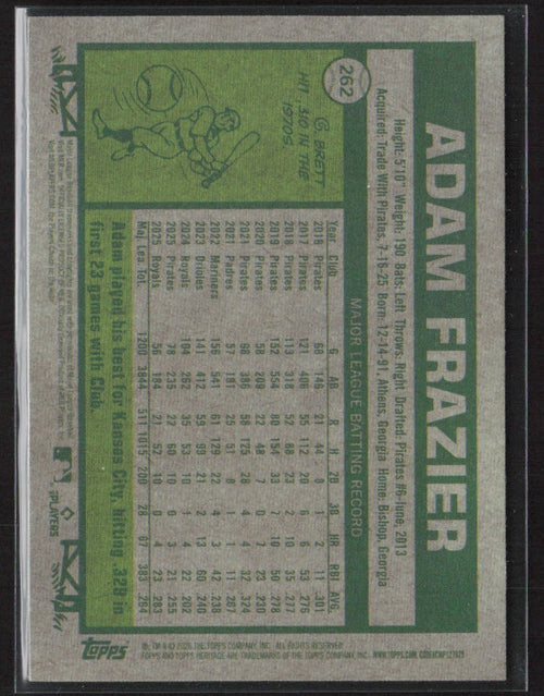 Adam Frazier 2026 Topps Heritage Chrome Pink Sparkle Refractor #262