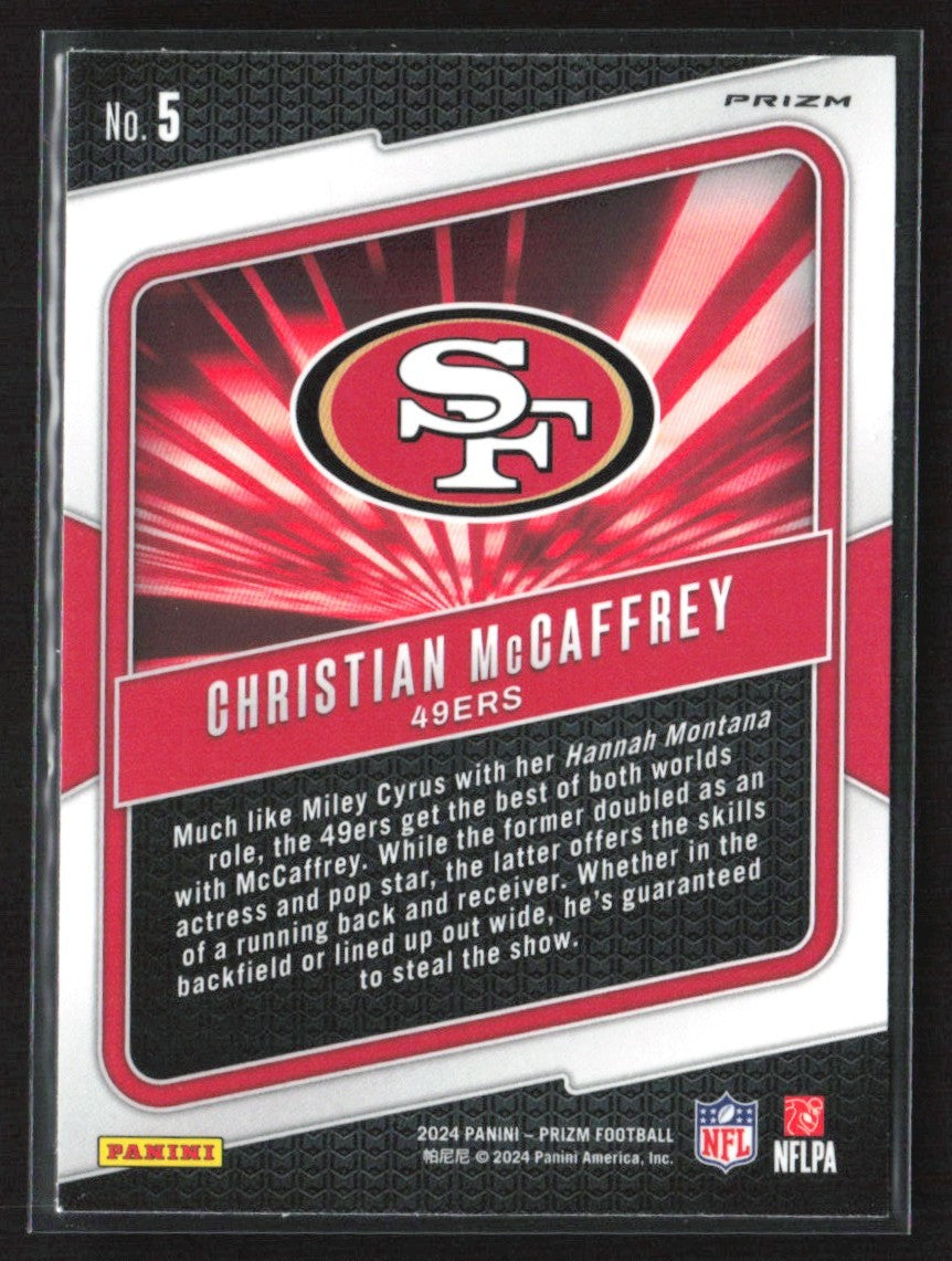 Christian McCaffrey / Ricky Pearsall 2024 Panini Prizm Hype Green Wave #5