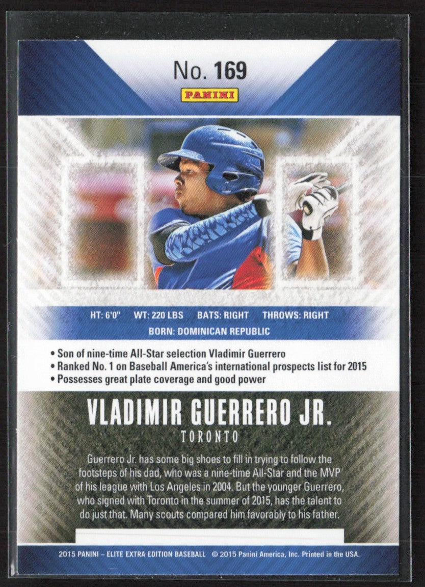 Vladimir Guerrero Jr. 2015 Panini Elite Extra Edition #169 Toronto Blue Jays