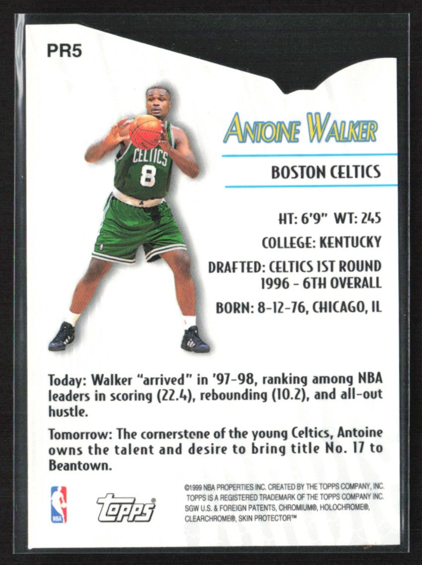 Antoine Walker 1999 Topps Prodigy Die-Cut #PR5 Boston Celtics