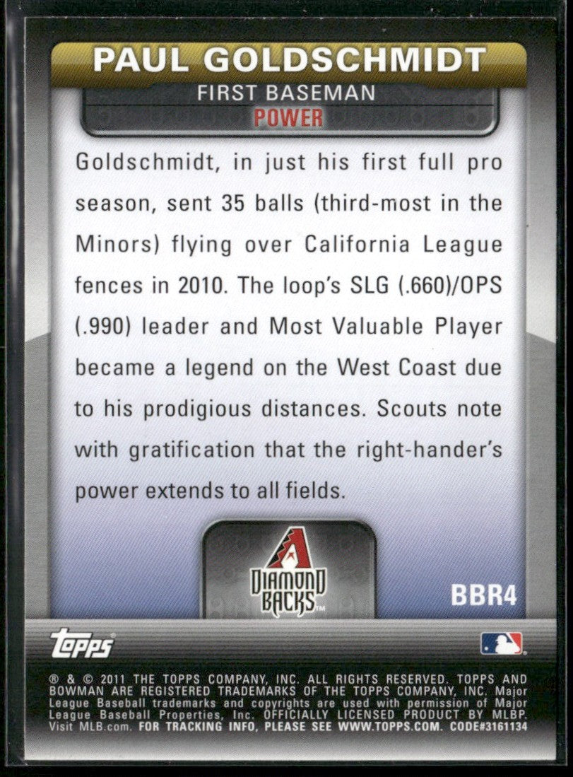 Paul Goldschmidt 2012 Bowman's Brightest #BBR4 Arizona Diamondbacks