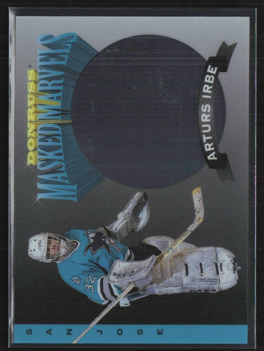 Arturs Irbe 1994 Donruss Masked Marvels #4 San Jose Sharks