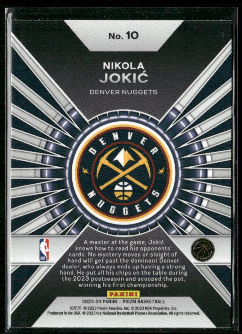 Nikola Jokic 2023 Panini Prizm Dominance #10 Denver Nuggets