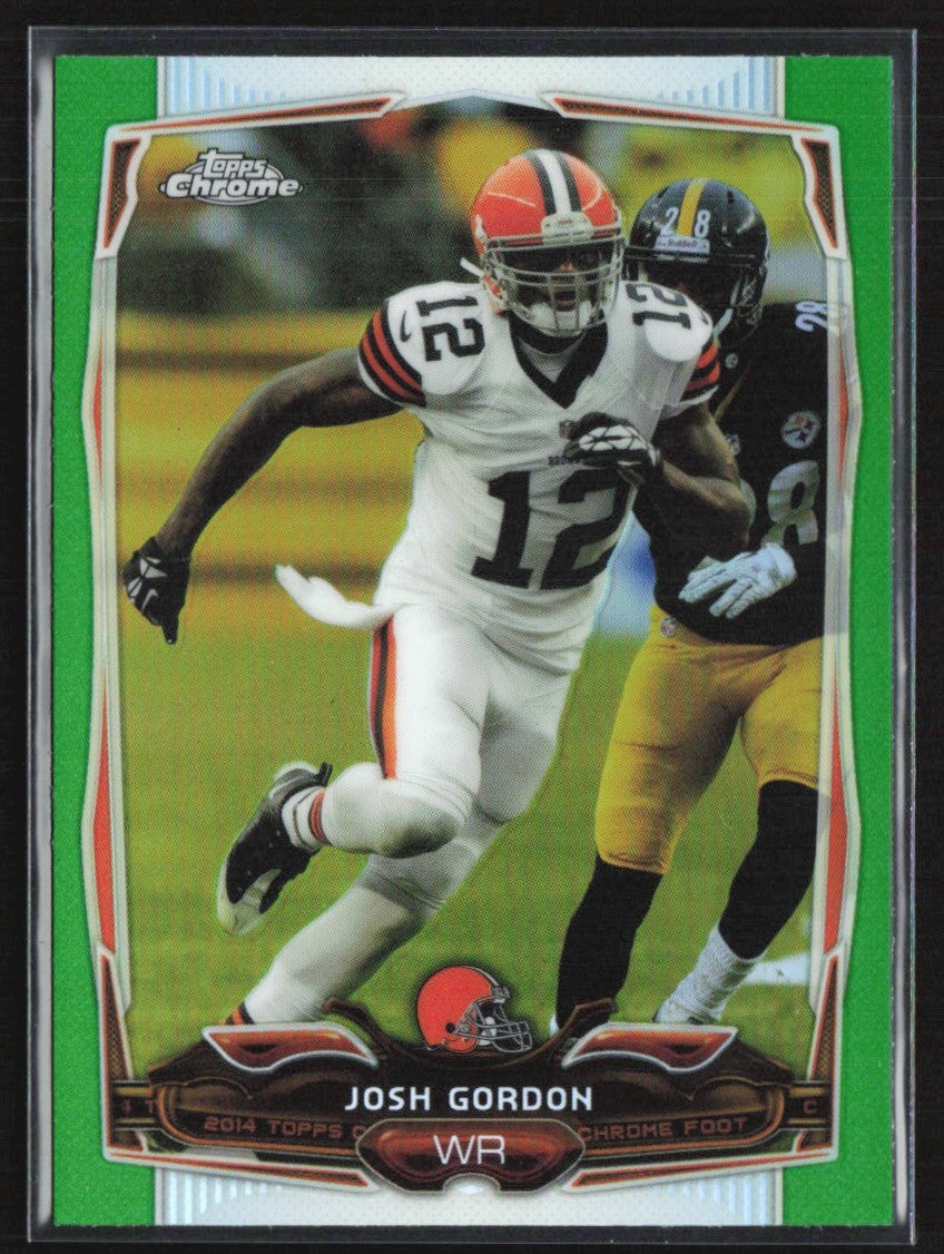 Josh Gordon 2014 Topps Chrome Green Refractor #55 Cleveland Browns