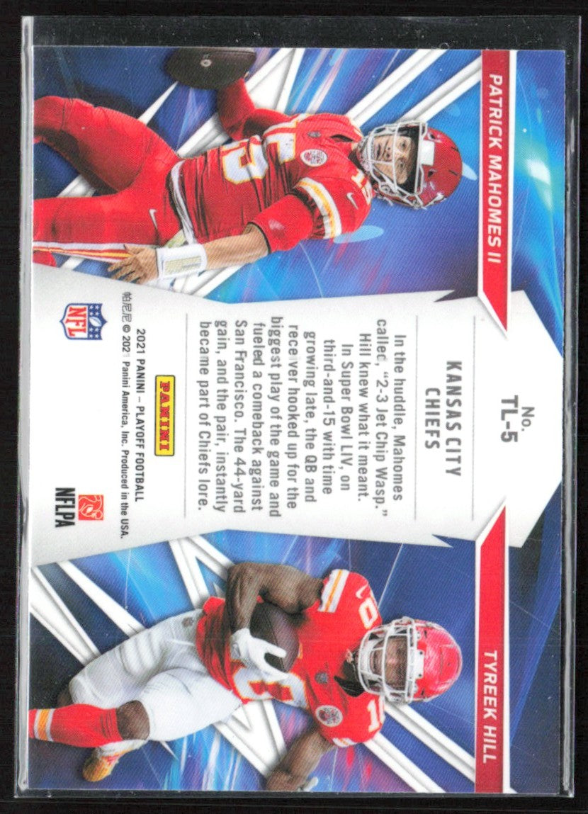 Patrick Mahomes / Tyreek Hill 2021 Panini Playoff Thunder & Lightning #TL-5