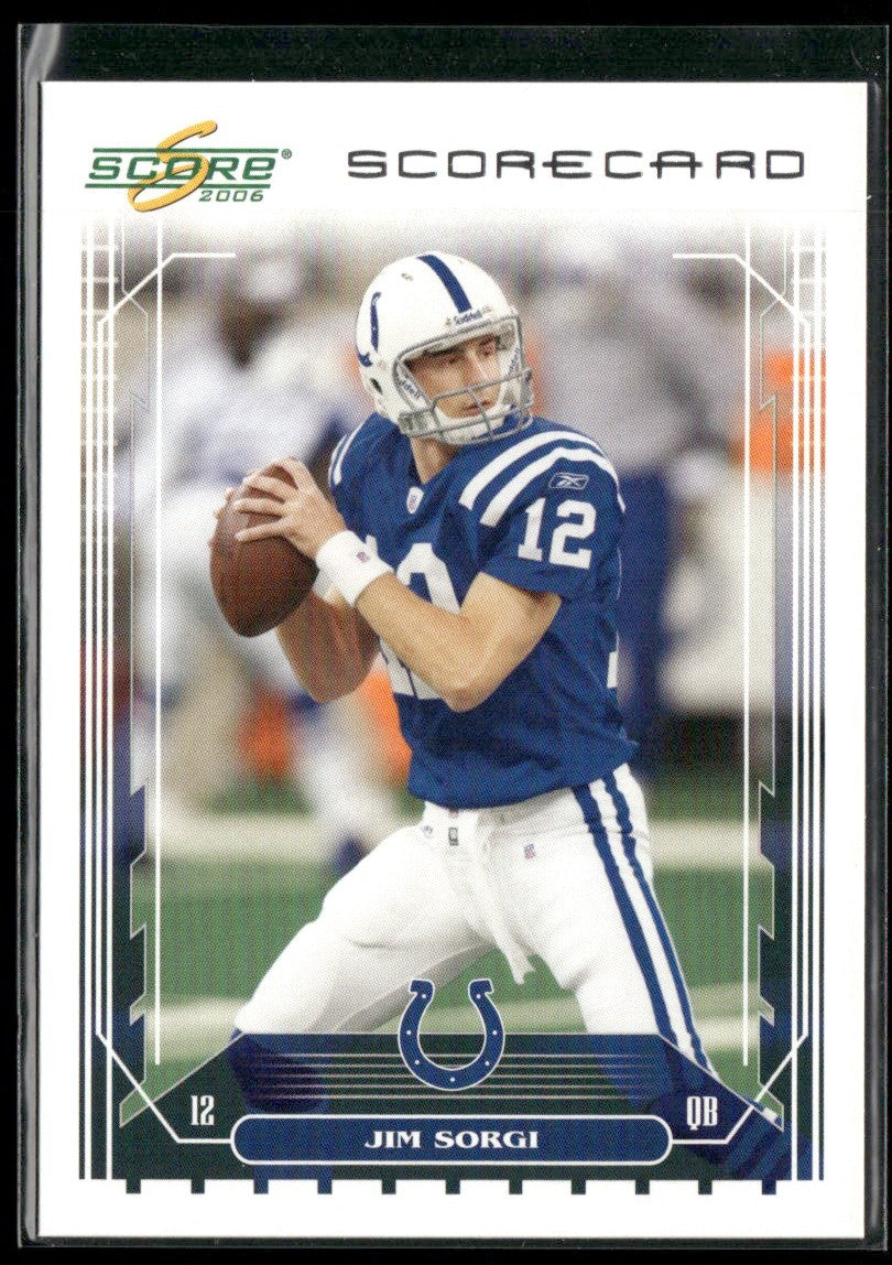 Jim Sorgi 2006 Score Scorecard /750 #118 Indianapolis Colts