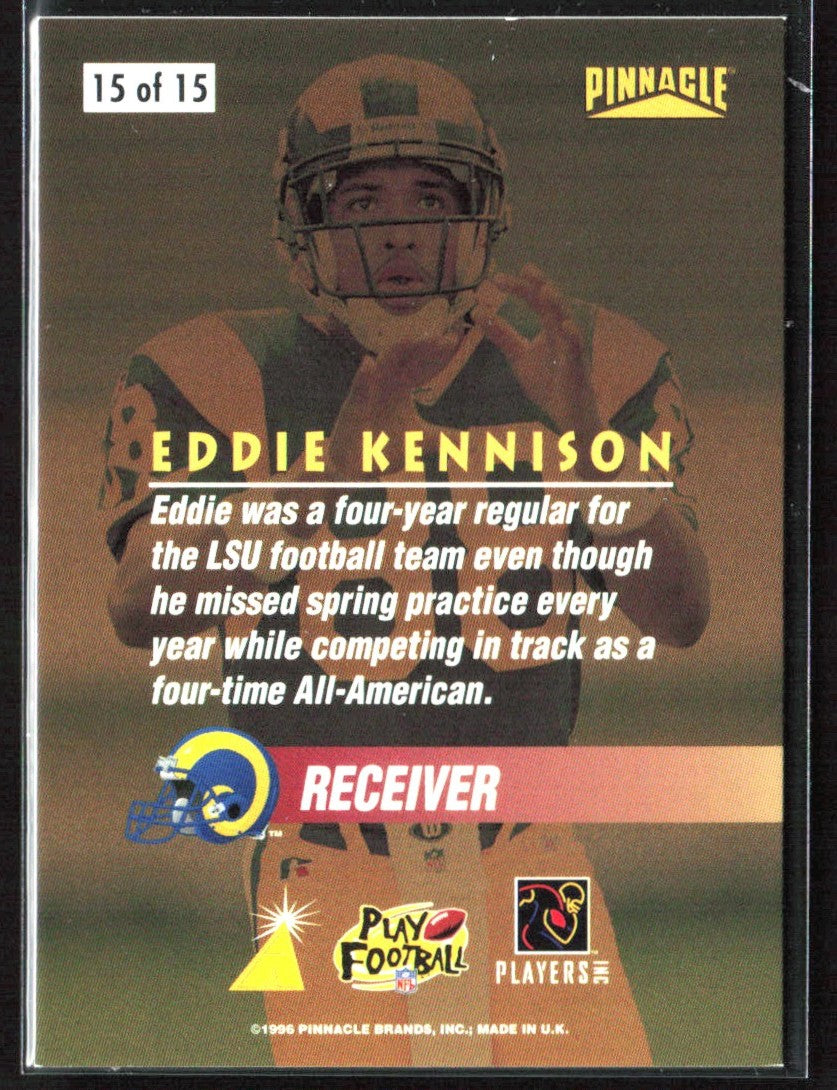 Eddie Kennison 1996 Pinnacle On the Line #15 St. Louis Rams
