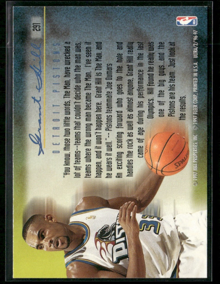 Grant Hill 1996 Fleer Ultra Play of the Game #291 Detroit Pistons