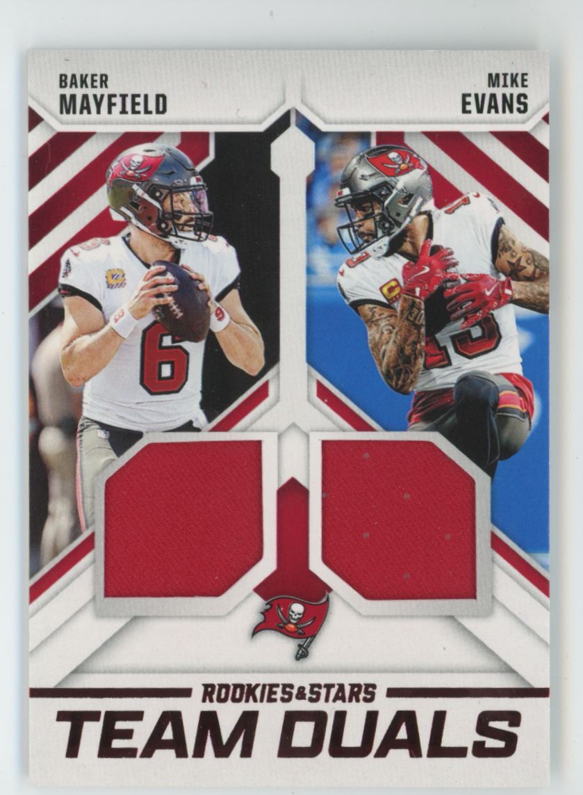 Baker Mayfield Mike Evans 2025 Panini Rookies & Stars Team Duals Jersey #TD-TB