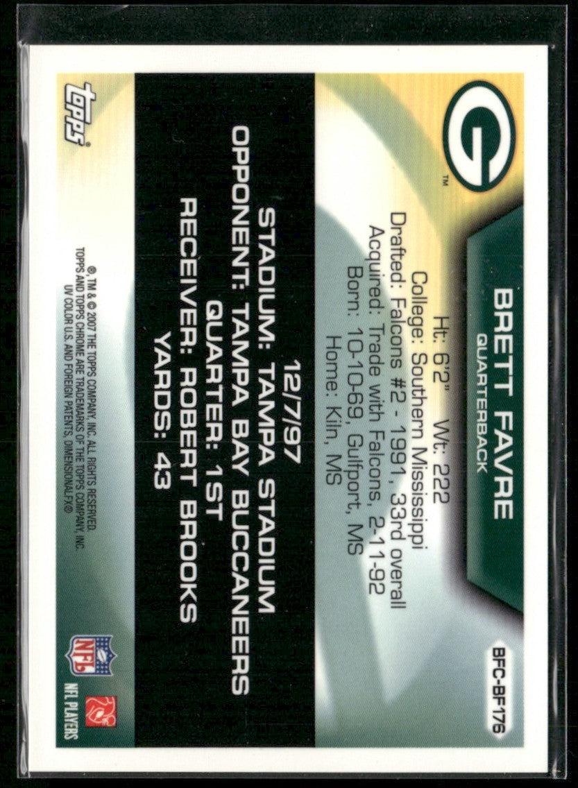 Brett Favre 2007 Topps Chrome Collection #BFC-BF176 Green Bay Packers