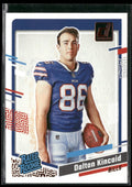Dalton Kincaid 2023 Panini Donruss Rated Rookie Portrait RC #11 Buffalo Bills