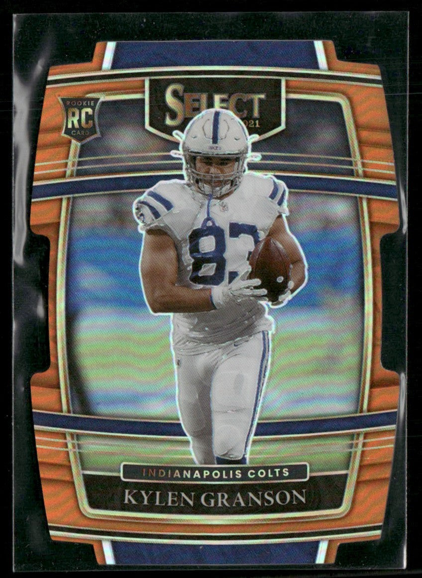Kylen Granson 2021 Panini Select Concourse Orange Prizm Die Cut RC /249 #94