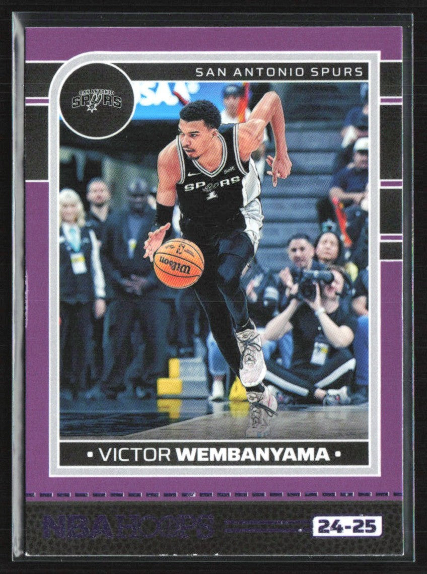 Victor Wembanyama 2024 Hoops Purple #165 San Antonio Spurs