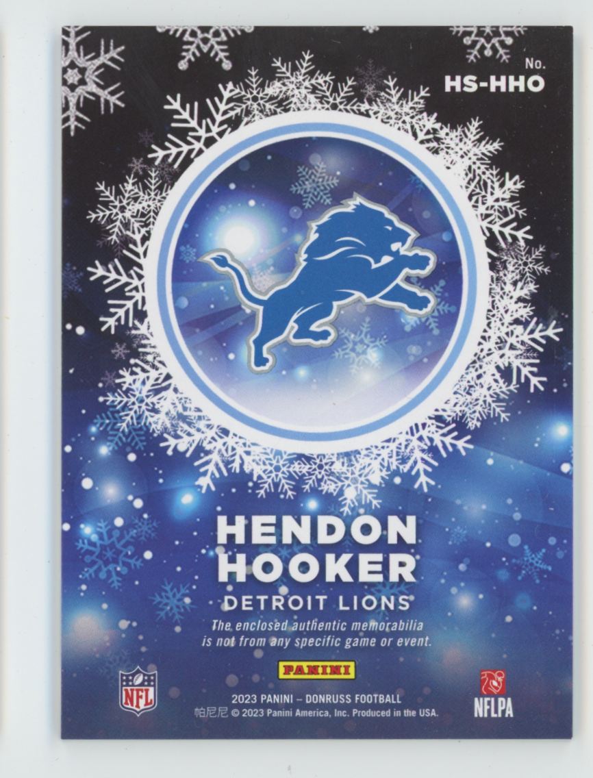 Hendon Hooker 2023 Donruss Rookie Sweaters #HS-HHO Detroit Lions