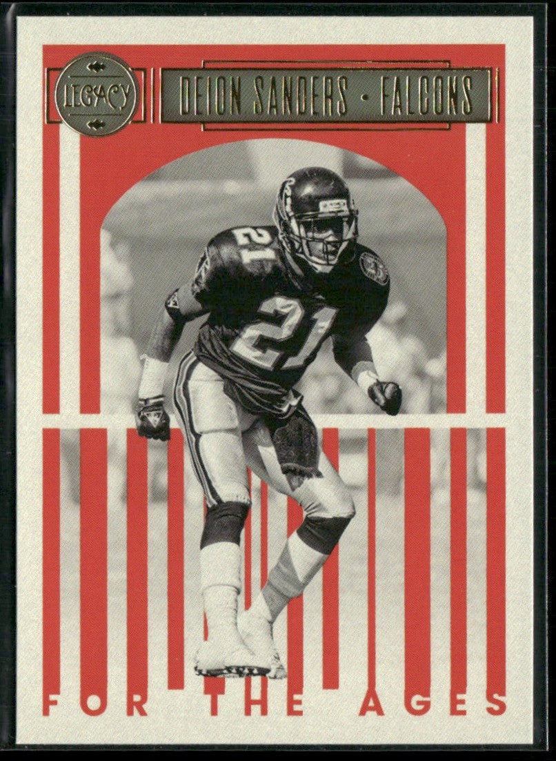 Deion Sanders 2023 Panini Legacy For the Ages #FTA-12 Atlanta Falcons