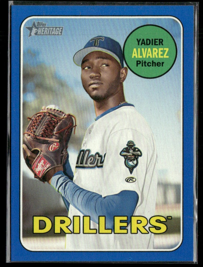 Yadier Alvarez 2018 Topps Heritage Minor League Blue /99 #24 Tulsa Drillers