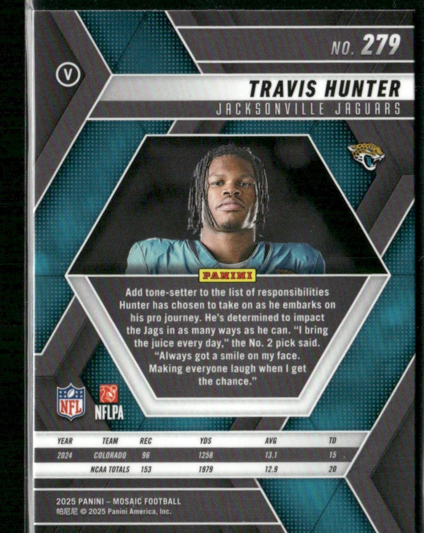 Travis Hunter 2025 Panini Mosaic Rookie Variations RC #279 Jacksonville Jaguars