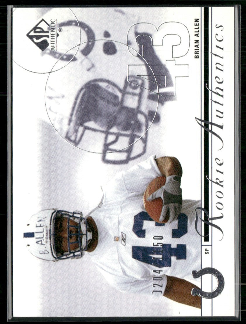 Brian Allen 2002 SP Authentic RC /1150 #156 Indianapolis Colts