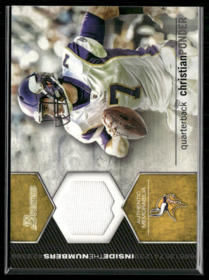 Christian Ponder 2012 Bowman Inside the Numbers Jersey #ITNR-CP