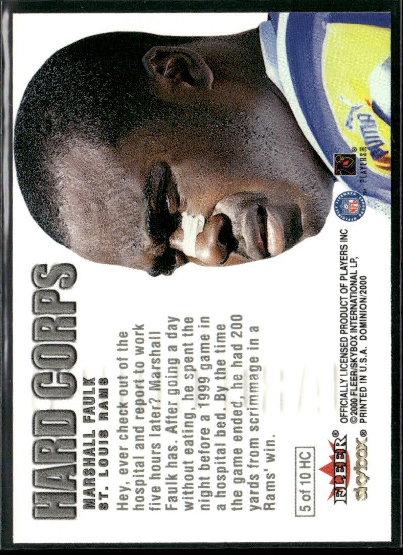 Marshall Faulk 2000 Skybox Dominion Hard Corps #5HC St. Louis Rams