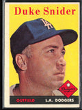 Duke Snider 1958 Topps #88.0 Los Angeles Dodgers