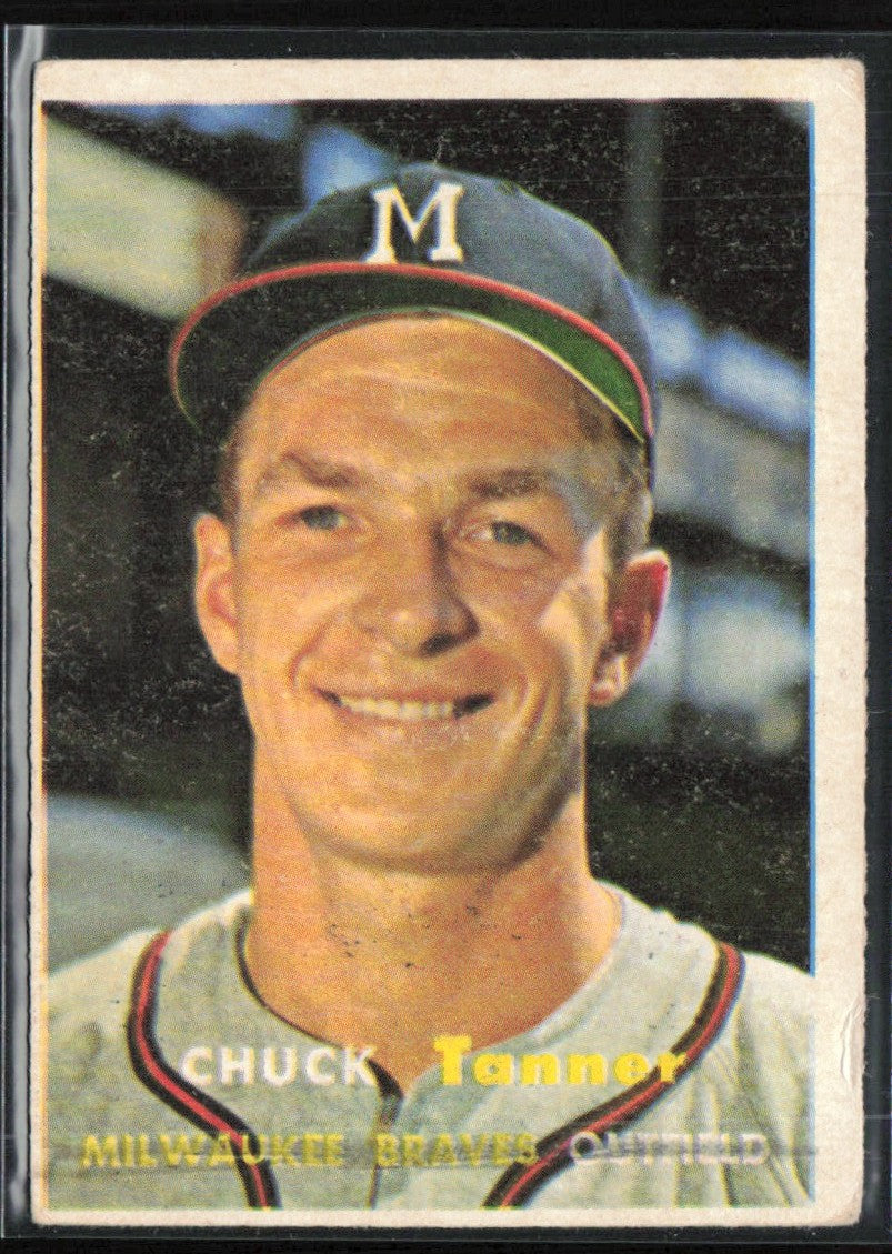 Chuck Tanner 1957 Topps #392 Milwaukee Braves