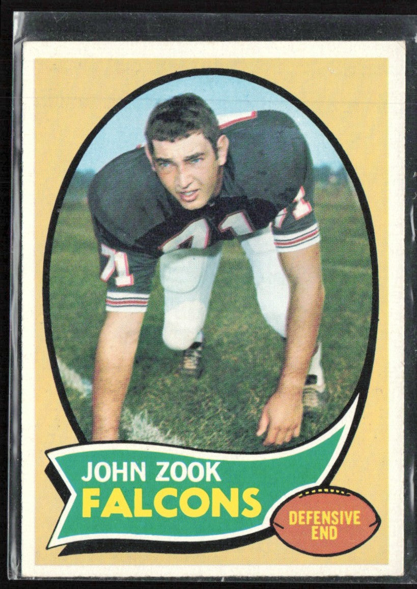John Zook 1970 Topps RC #209 Atlanta Falcons