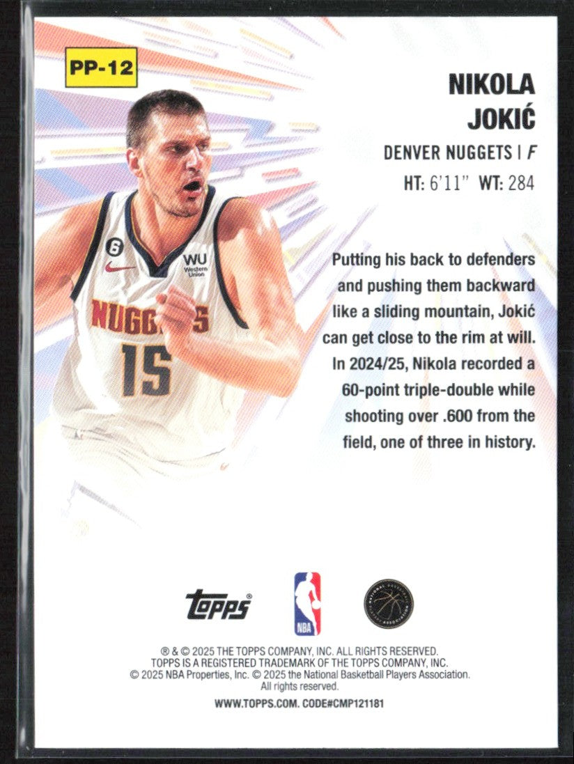Nikola Jokic 2025 Topps Power Players #PP-12 Denver Nuggets