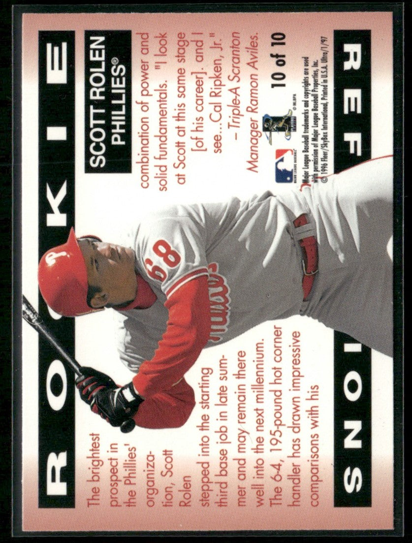 Scott Rolen 1997 Fleer Ultra Rookie Reflections #10 Philadelphia Phillies