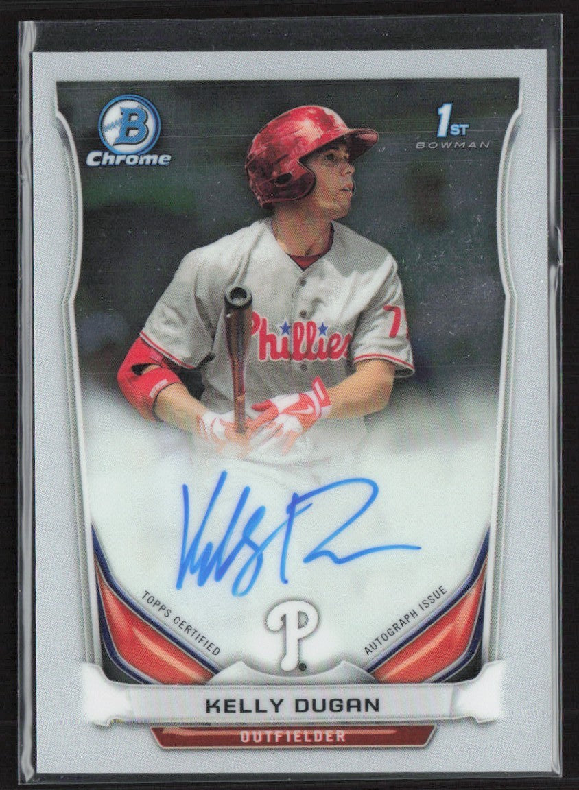 Kelly Dugan 2014 Bowman Chrome 1st AUTO #BCAP-KD Philadelphia Phillies