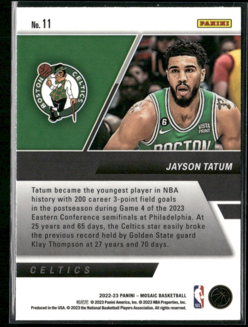 Jayson Tatum 2023 Panini Mosaic Stare Masters #11 Boston Celtics