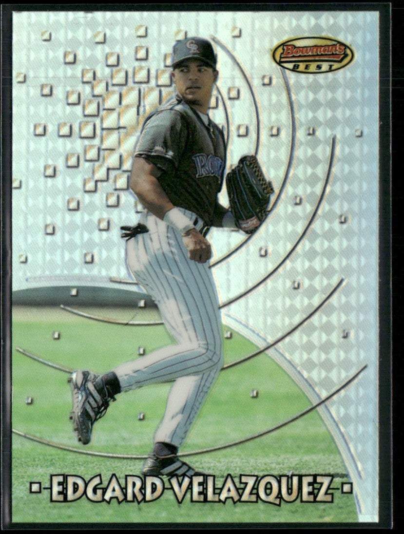 Edgard Velazquez 1997 Bowman's Best Refractor #140 Colorado Rockies