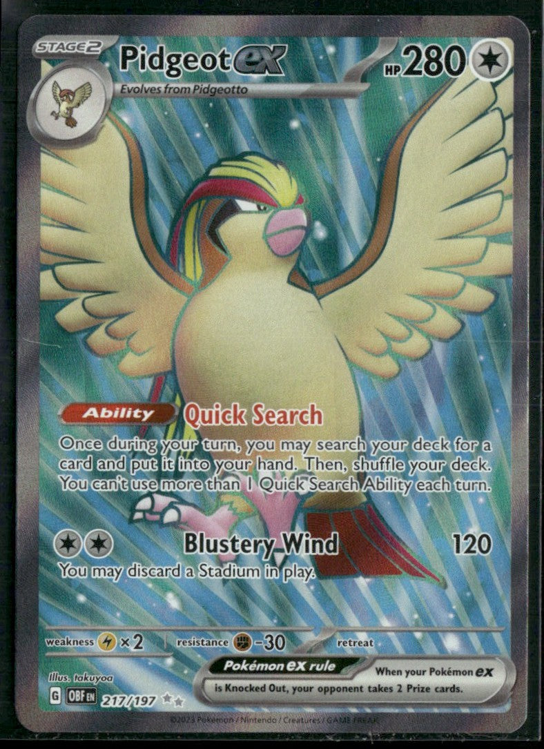 Pidgeot EX 2023 SV Obsidian Flames #217/197